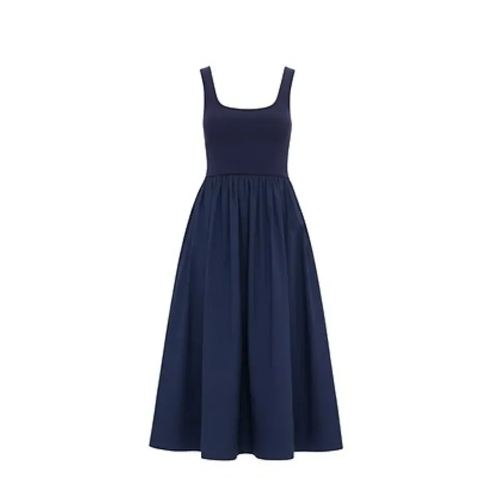 TUCKERNUCK Navy Mixed Media Juliette Dress Size L NWT Retail $168 Tuckernuck - Picture 7 of 7
